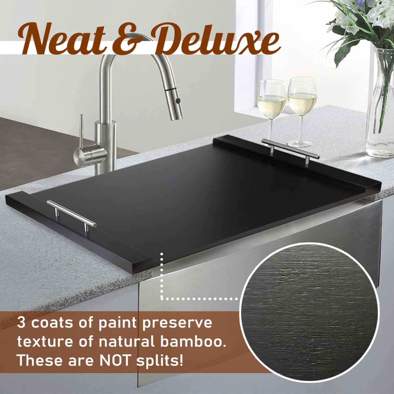 30″x22″ Noodle Board Stove Cover for Electric & Gas Stoves, Natural Bamboo Ra…