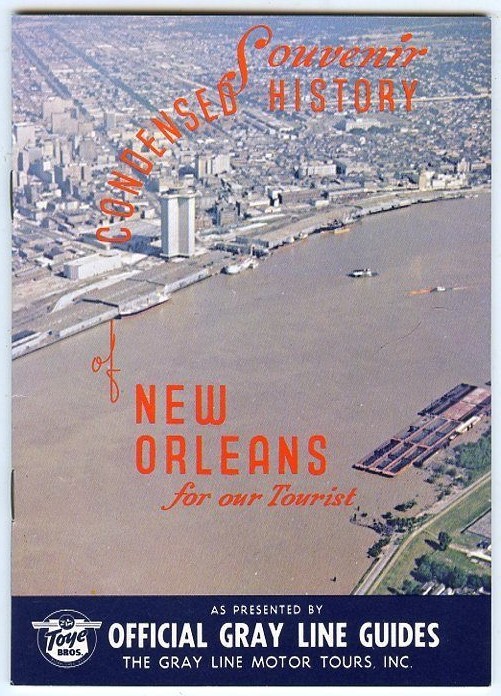 1968 Souvenir History New Orleans Gray Line Guide – W/Envelope, Ex Condition