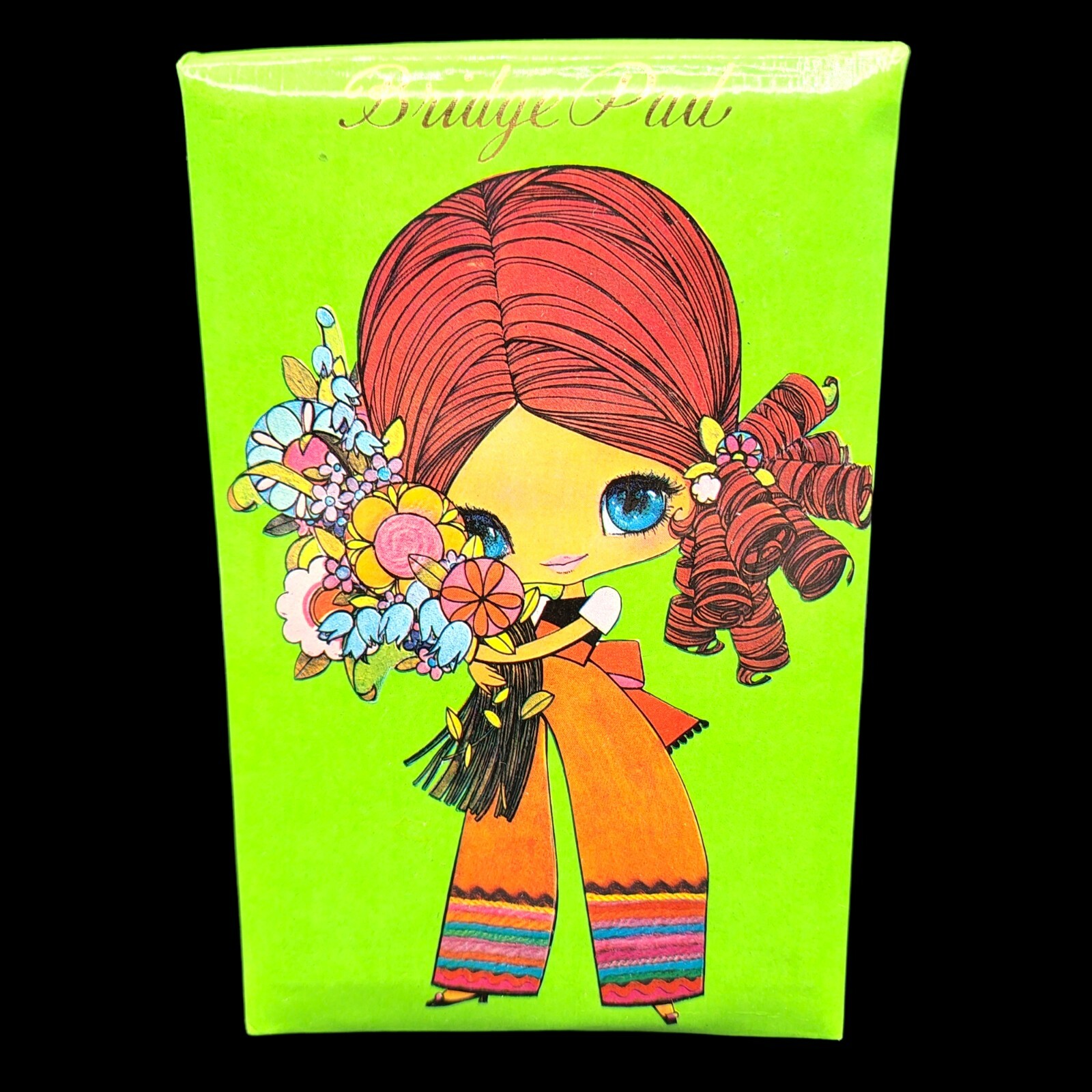 Bridge Pad 1970s Hippy Girl American Greetings Japan with Original Box Ephemera