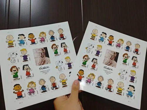 USPS 100PC USPS Charles Schulz “Peanuts” Forever Stamps Pane Unused Charlie Brow