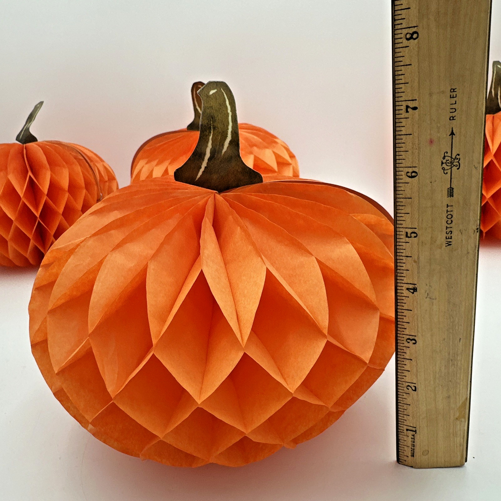Vintage Set of 9 Fall Thanksgiving Honeycomb Centerpiece Decorations