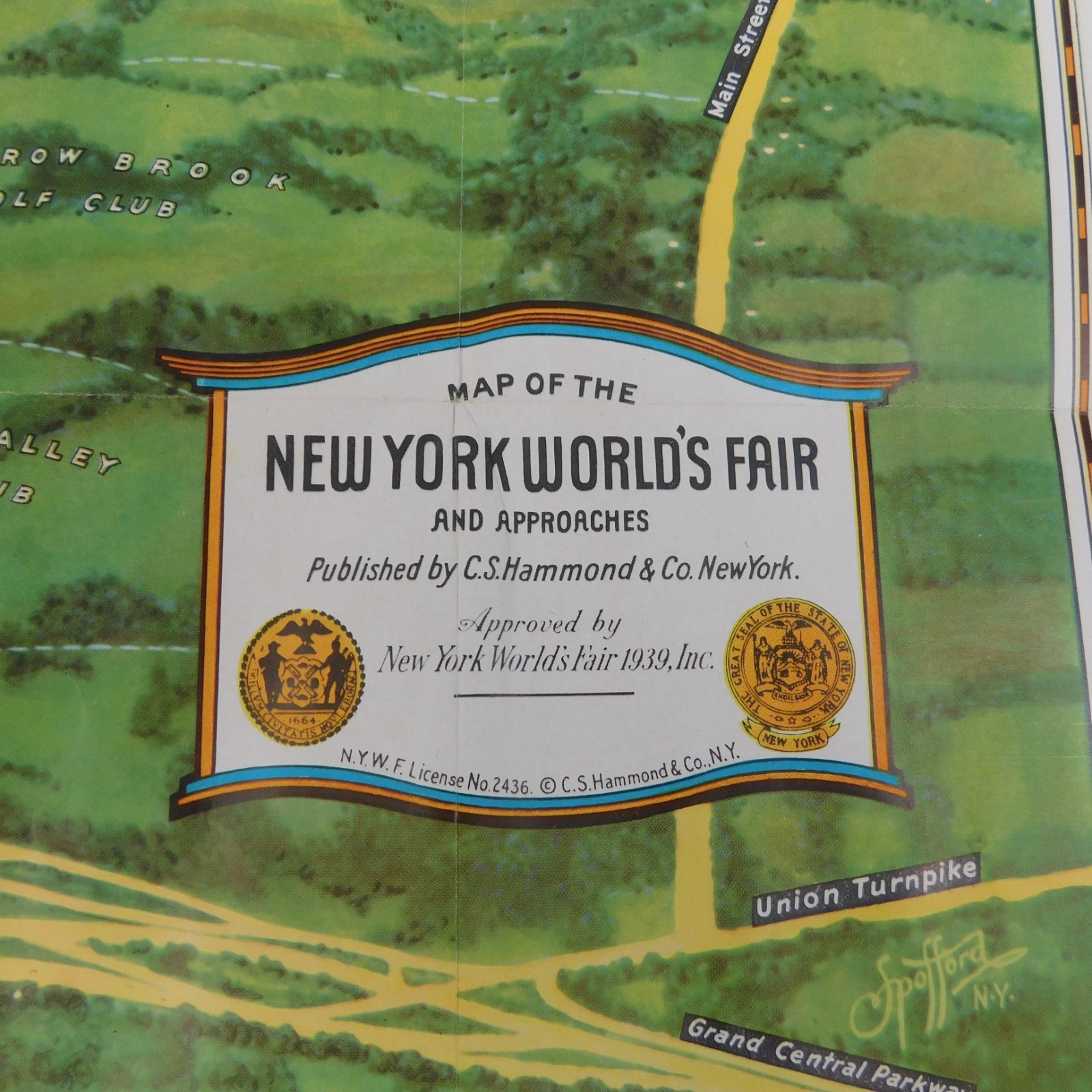 Vintage 1939 Map of The New York World’s Fair Transit Map of Greater New York