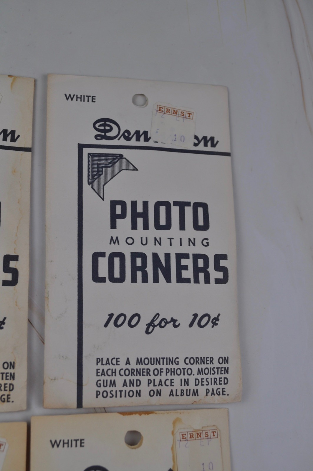 Vintage Dennison Photo Mounting Corners White Paper 400 Corners
