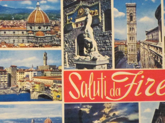 Post Card – Saluti da Firenze / Florence, Italy / Just under 4″ x 6″