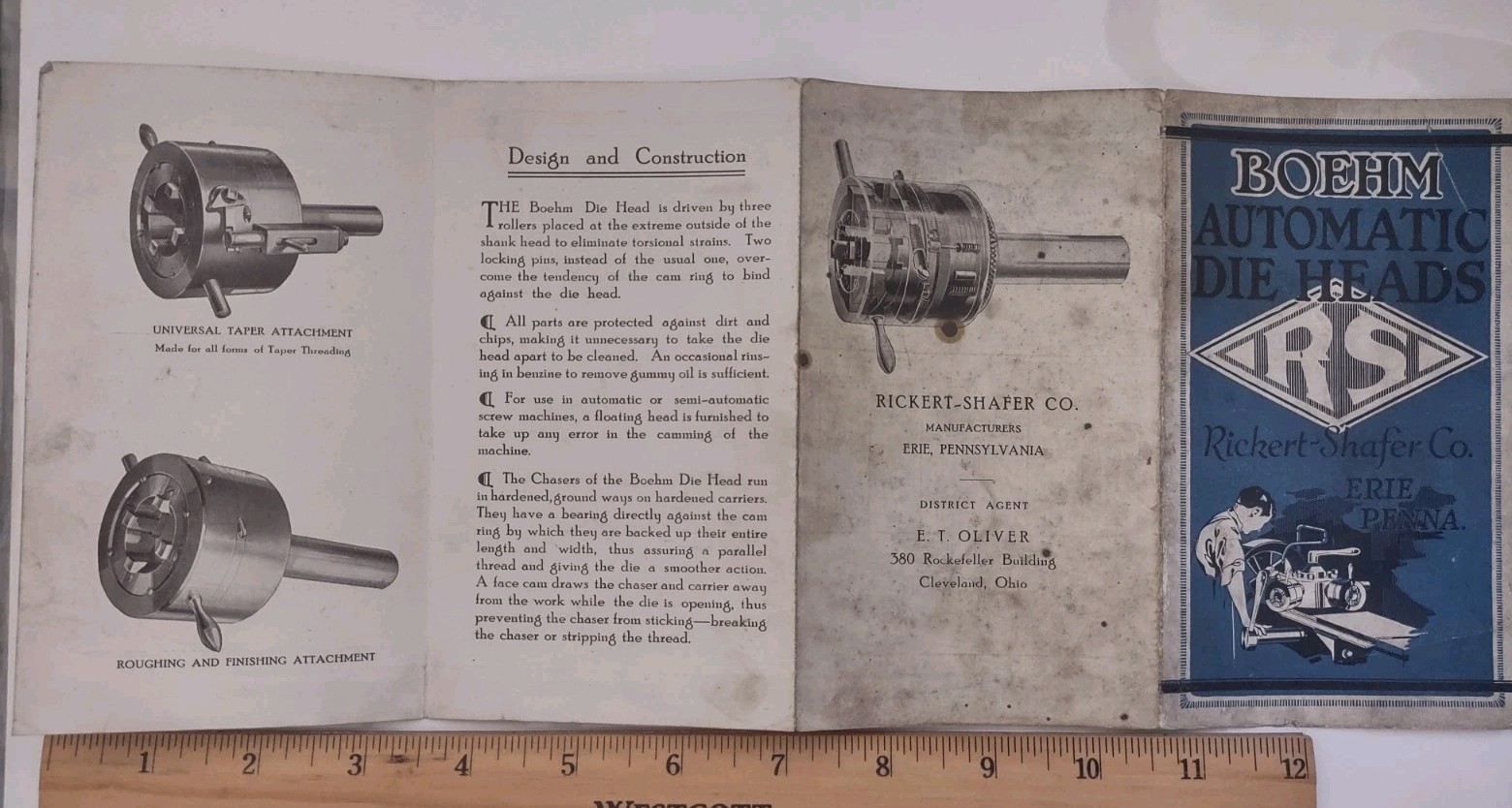 1940s Rickert-Shafer Manufacturers Erie PA Brochures Tapping Machines Die Heads