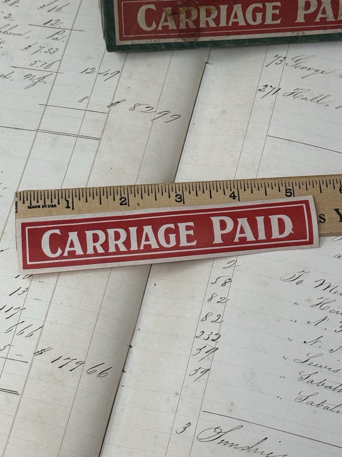 ATQ VTG Lot Rare Early 1900s England Gummed Labels Carriage Postage Ephemera