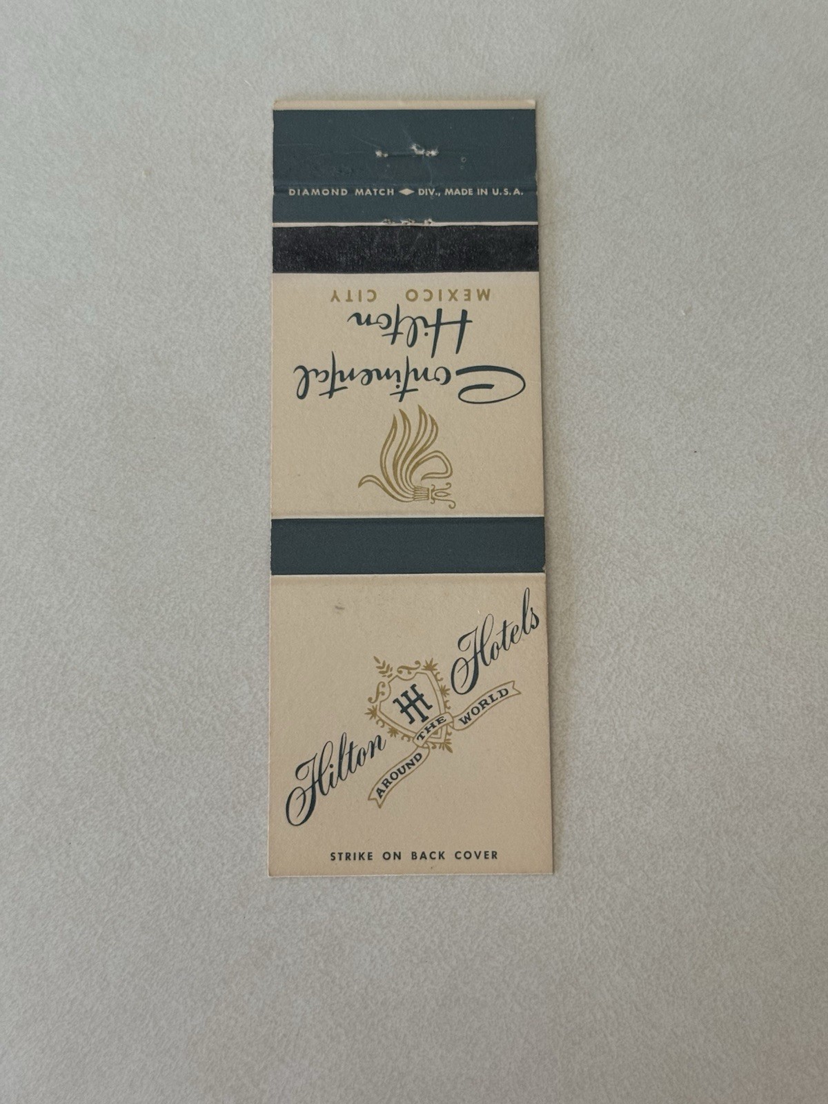 Hilton Hotels Mexico City New Mexico Matchbook Cover 605