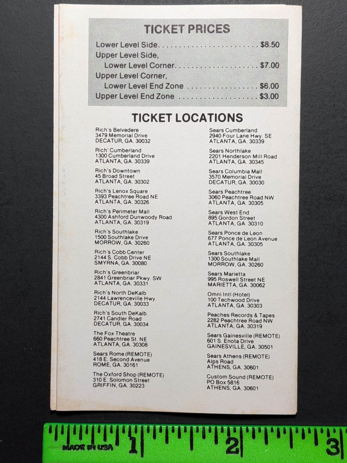Atlanta Hawks 1979 Foldout Basketball Pocket Schedule