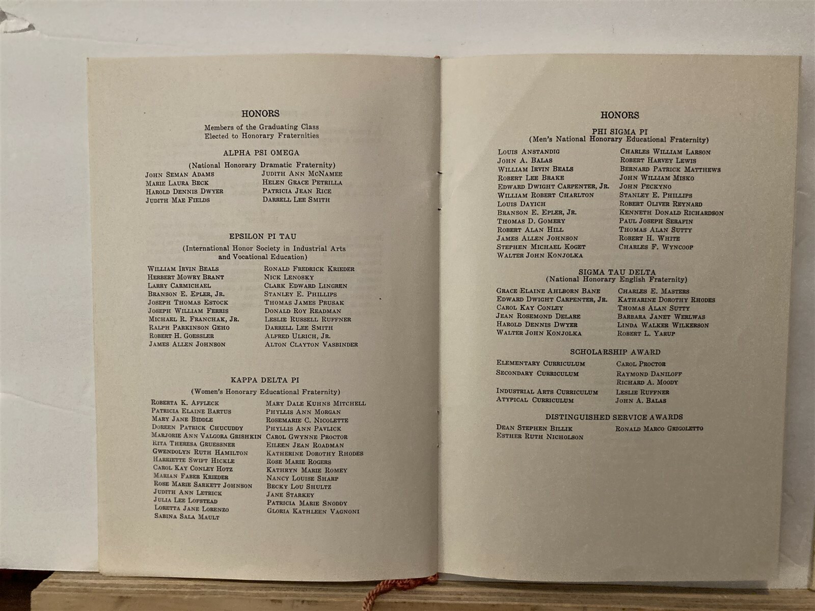 1961 California State College University of Pennsylvania Graduation Programs PA