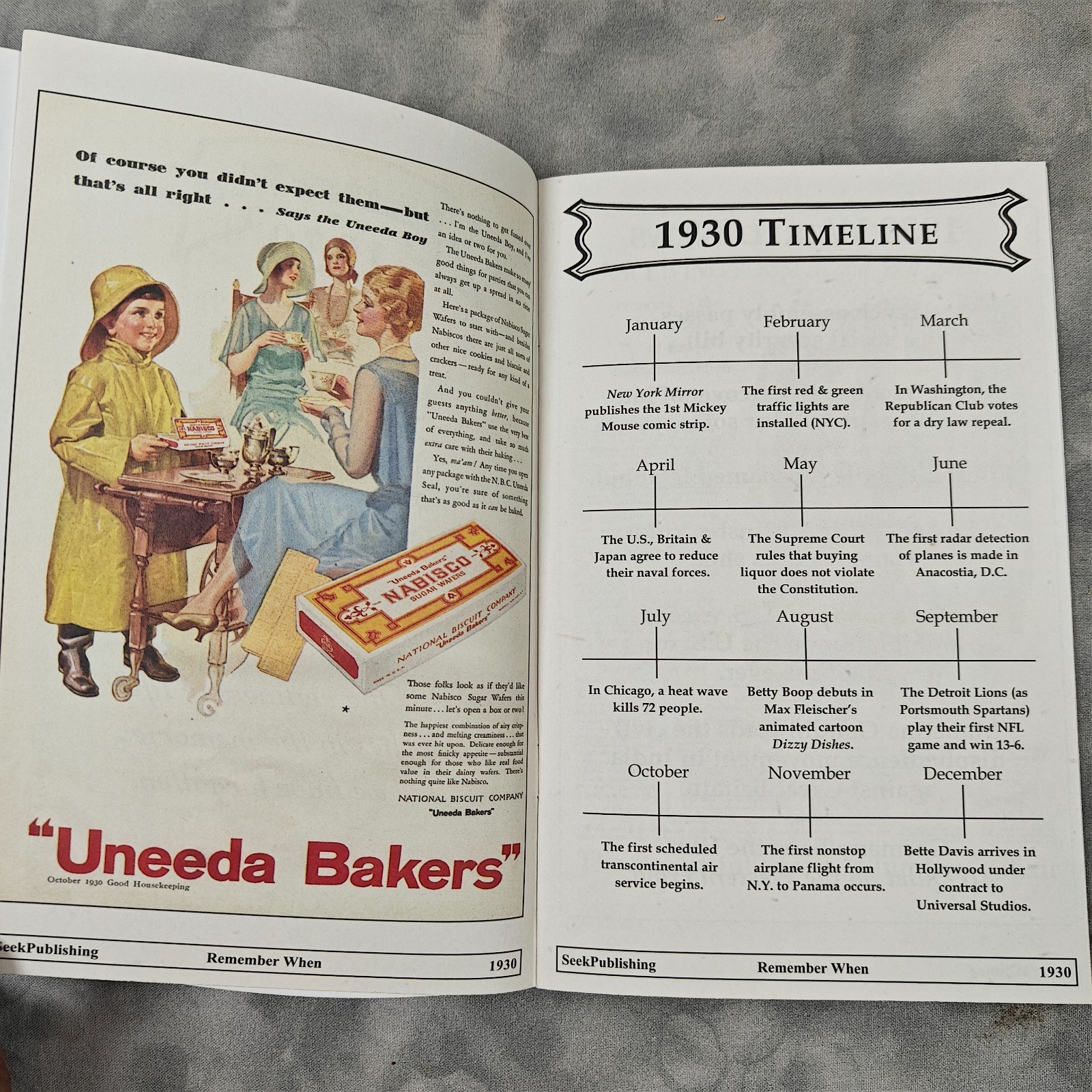 1930 Remember When KardLet Nostalgic Look Back in Time Booklet Seek Pub USA Gift