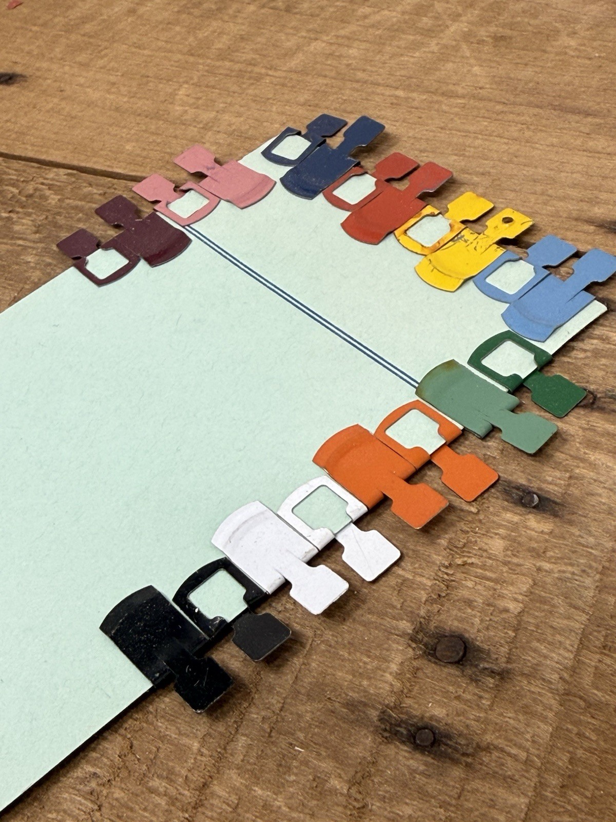 VTG Metal File Tabs 10 Colors – Lot of 50 – Label Divider Pages Office Supplies