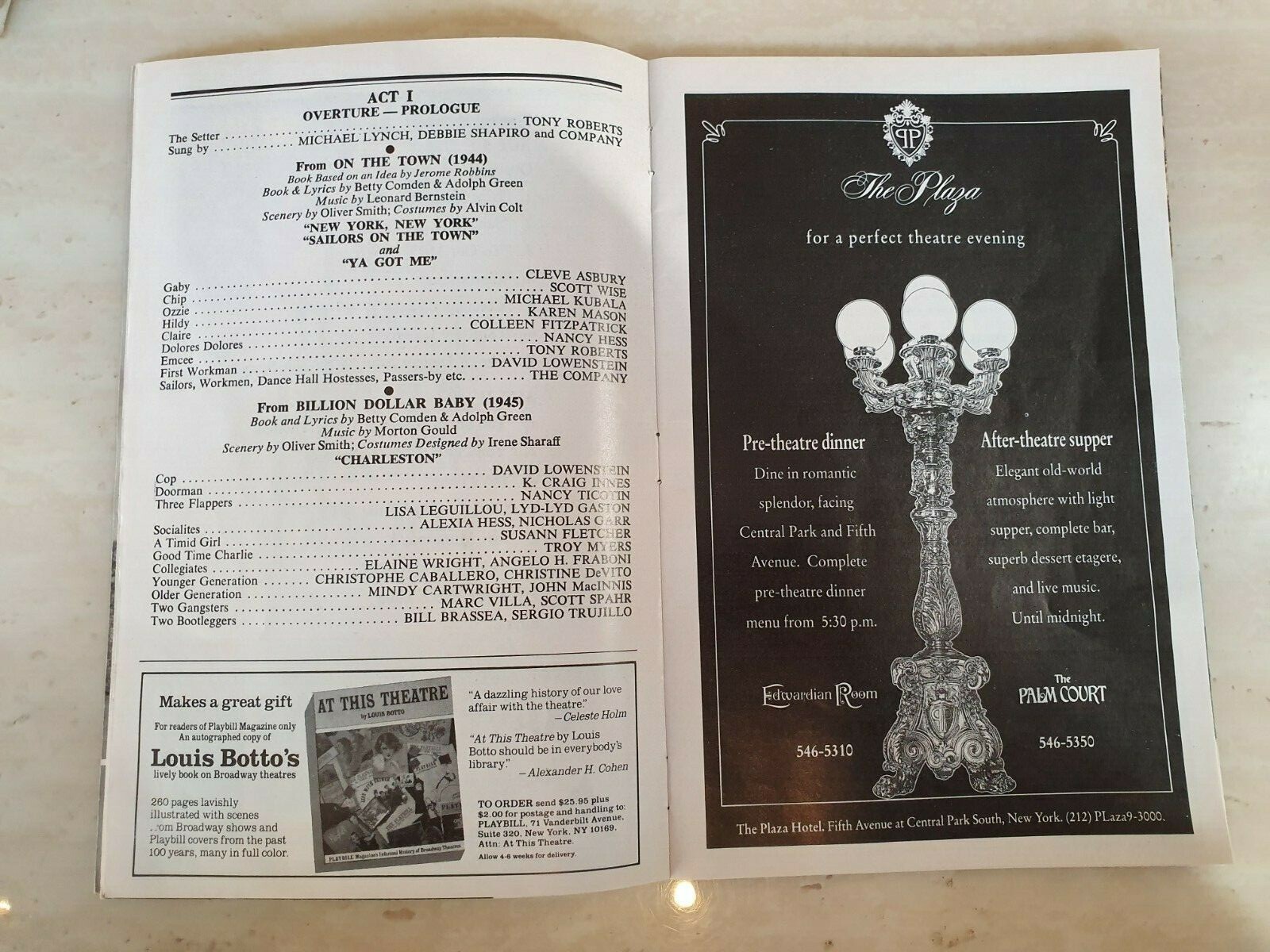 JEROME ROBBINS BROADWAY -SUSANN FLETCHER ANGELO H. FRABONI NANCY HESS SCOTT WISE