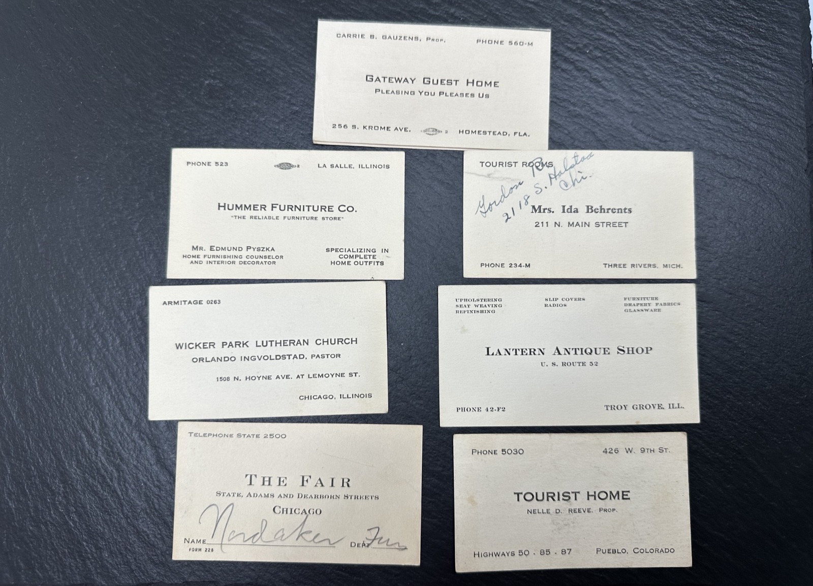 1930’S-1970’S ASSORTED RECEIPTS, BUSINESS CARDS, POCKET CALENDARS + FP373