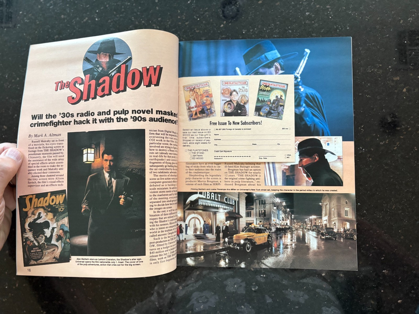 August 1994-Cinefantastique movie magazine-SHADOW-ALIEN-PREDATOR-MASK-VG+