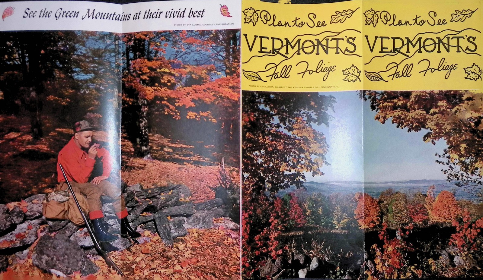 Vermont Fall Foliage Brochure c1950s Development Commission Montpelier