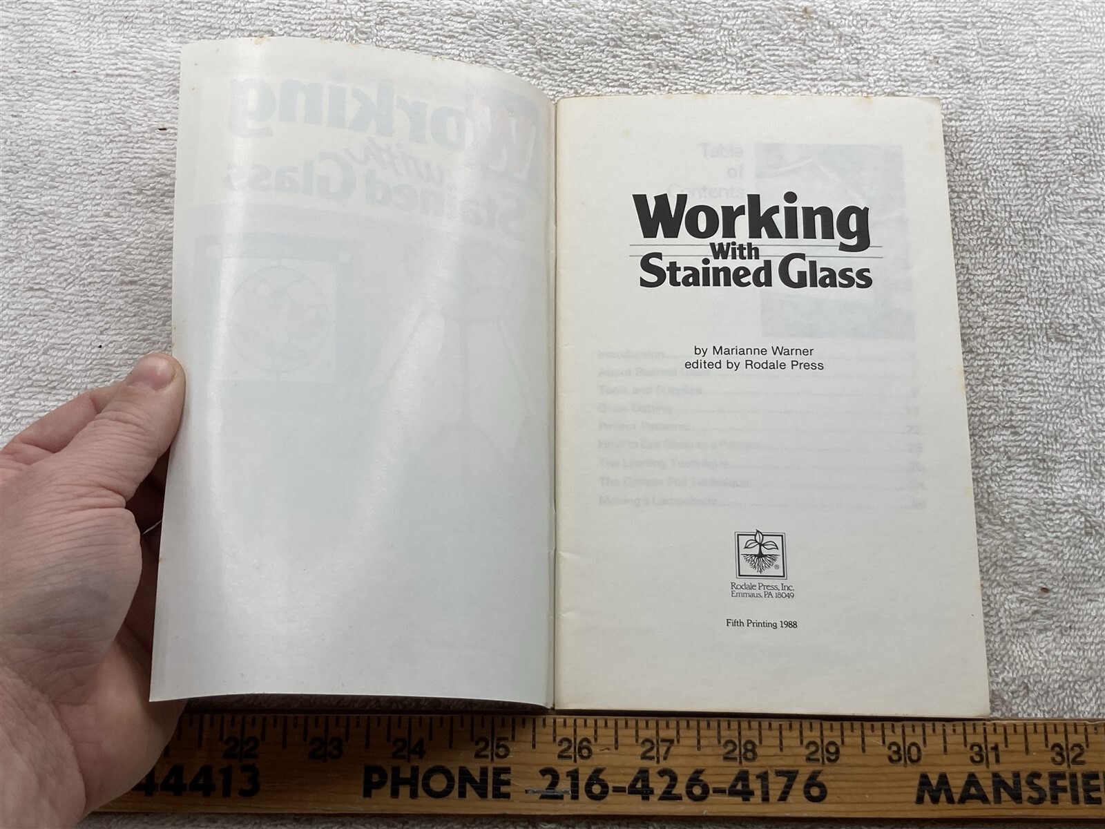 1988 Vintage Working with Stained Glass Paperback by Marianne Warner