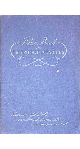 Bell Telephone PA Blue Book Long Distance Directory Mid-20th Century