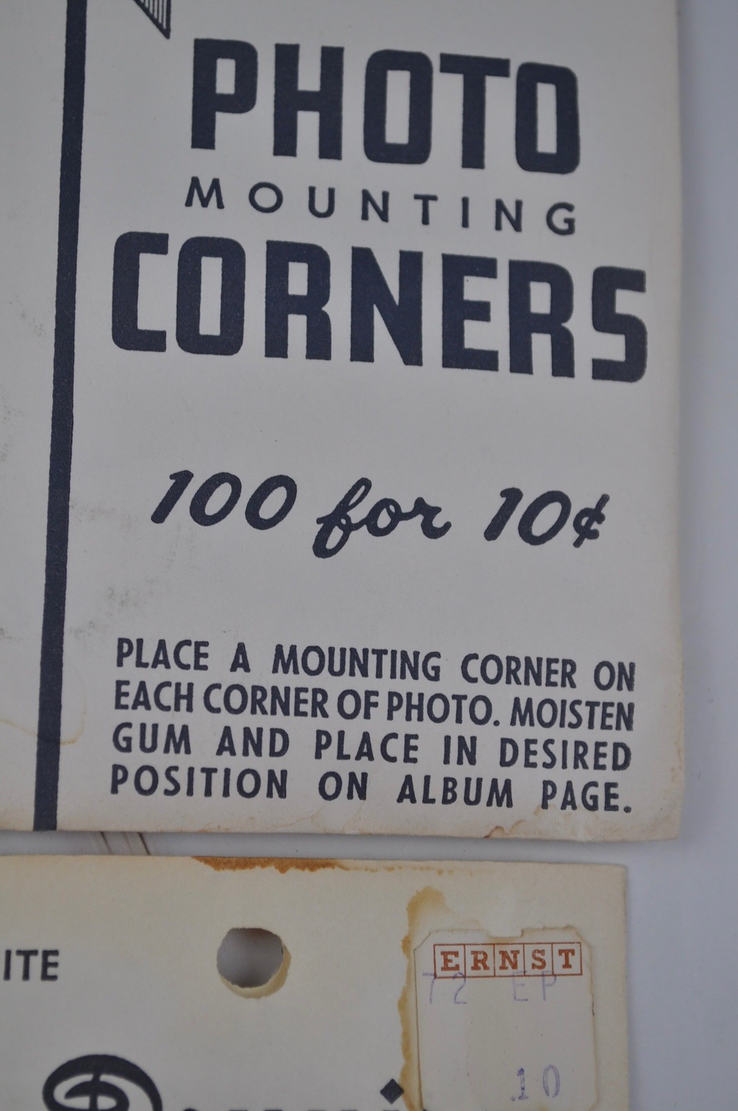 Vintage Dennison Photo Mounting Corners White Paper 400 Corners