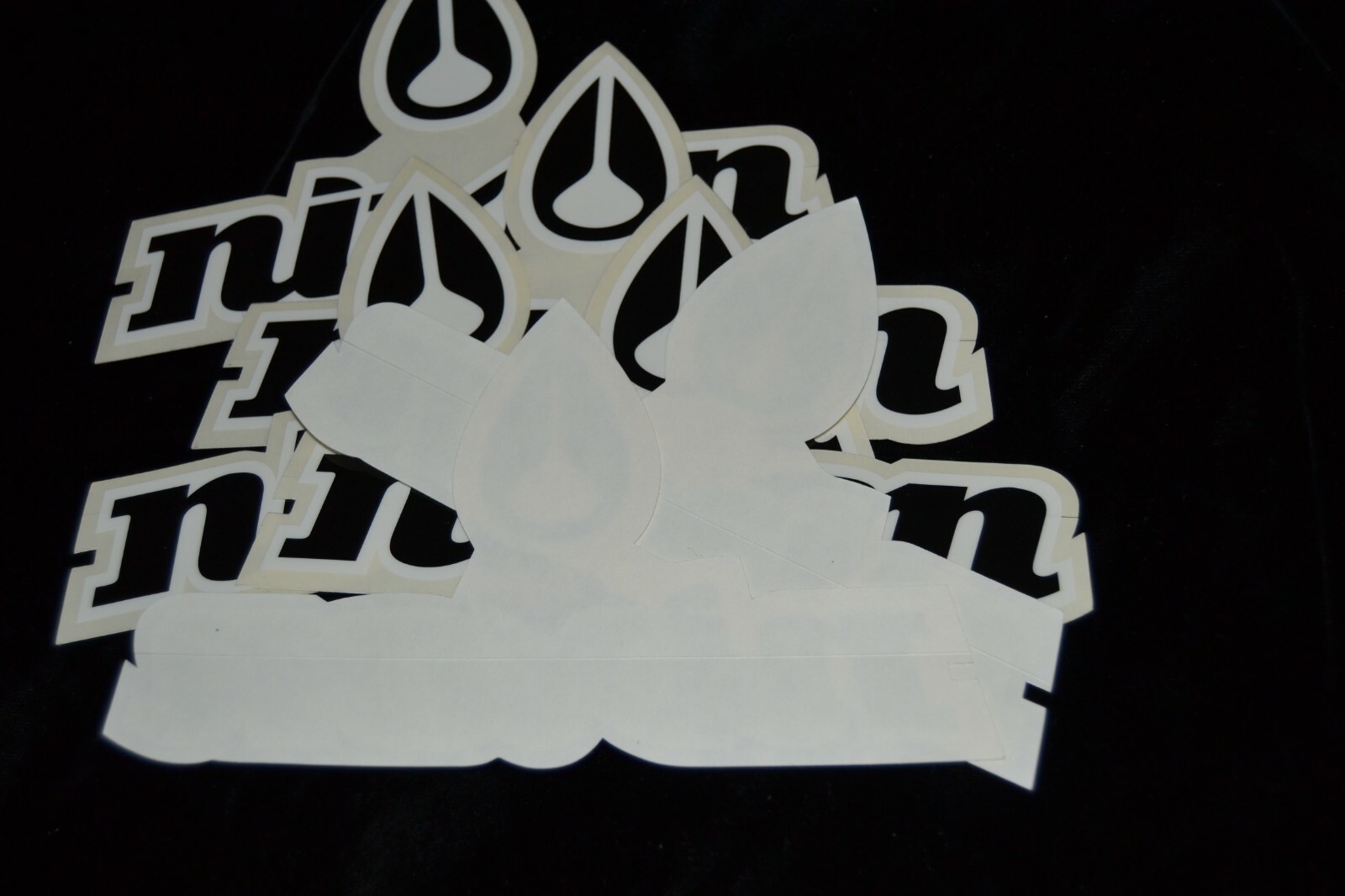 NIXON Skateboard Stickers TEARDROP LOGO 4 1/4″ x 7″ Sports Lot of 6 Vintage