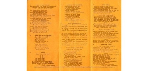 NJ PTA Songbook Battle Hymn Ode to NJ 1900s Education & Patriotic Songs