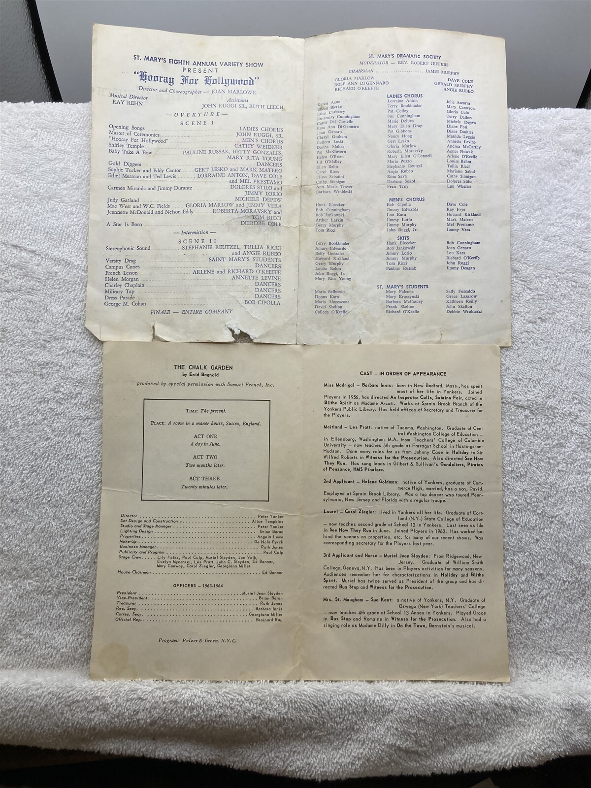 1965 St. Andrews Players Yonkers New York Programs St. Mary’s Play Vtg