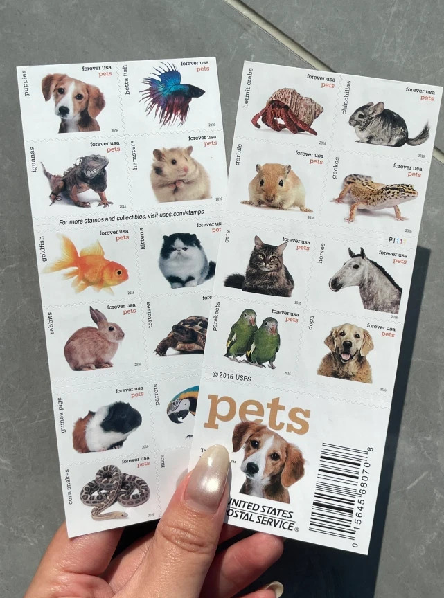 Discount USPS Stamps Pristine MNH 2016 5 SHEETS 100 FIRST CLASS LETTER PETS US S