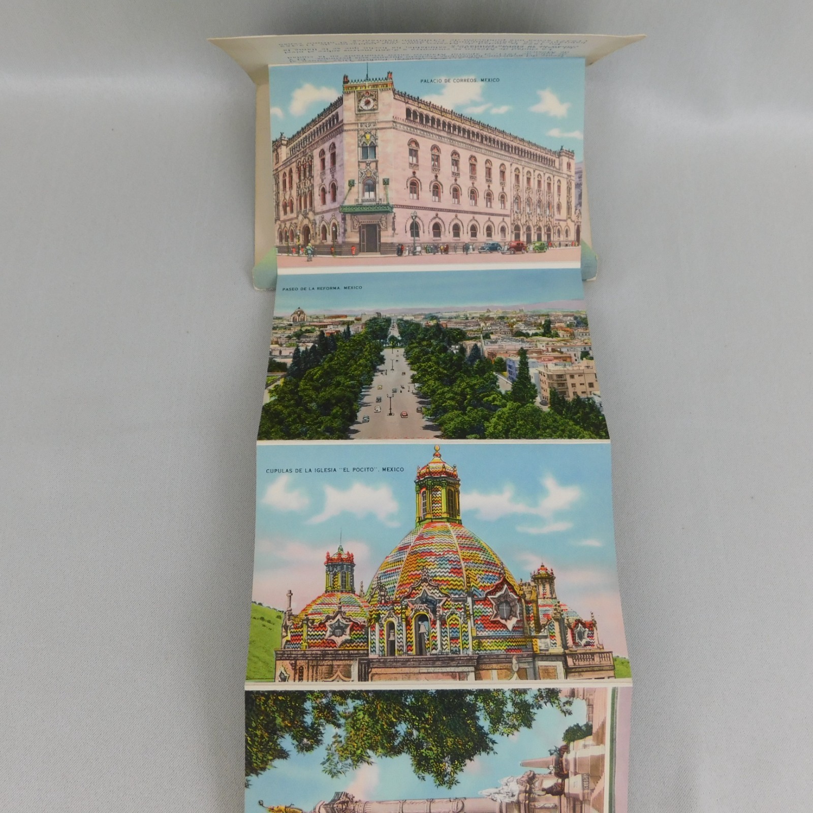 Vintage 30s 40s Views from Mexico Souvenir Photo Folder Postcard