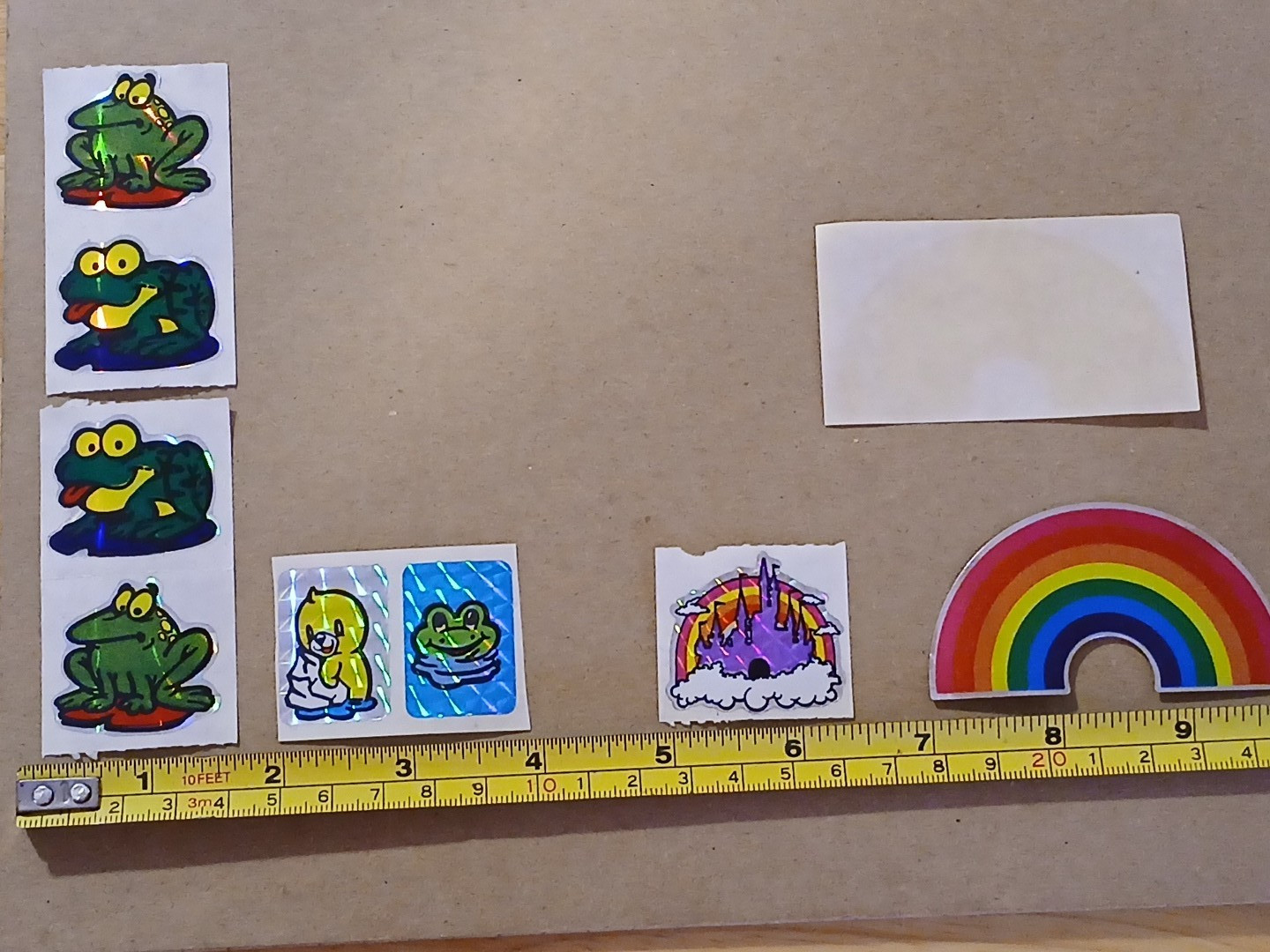 Vintage 1980s Vending Machine Prism Sticker Lot Frog Rainbow Checkerboard VTG