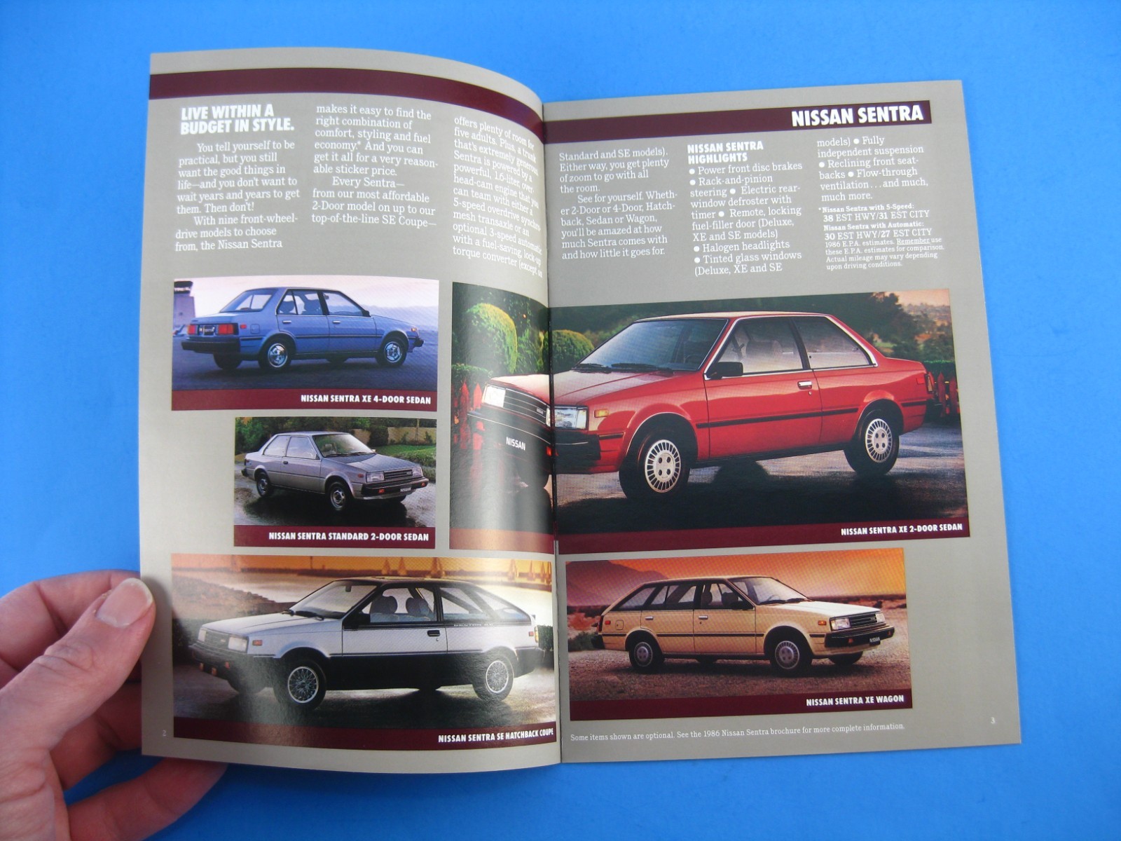 Nissan 1986 Cars And Trucks Brochure Dealer Sales Full Line 86 Pulsar NX 200 SX