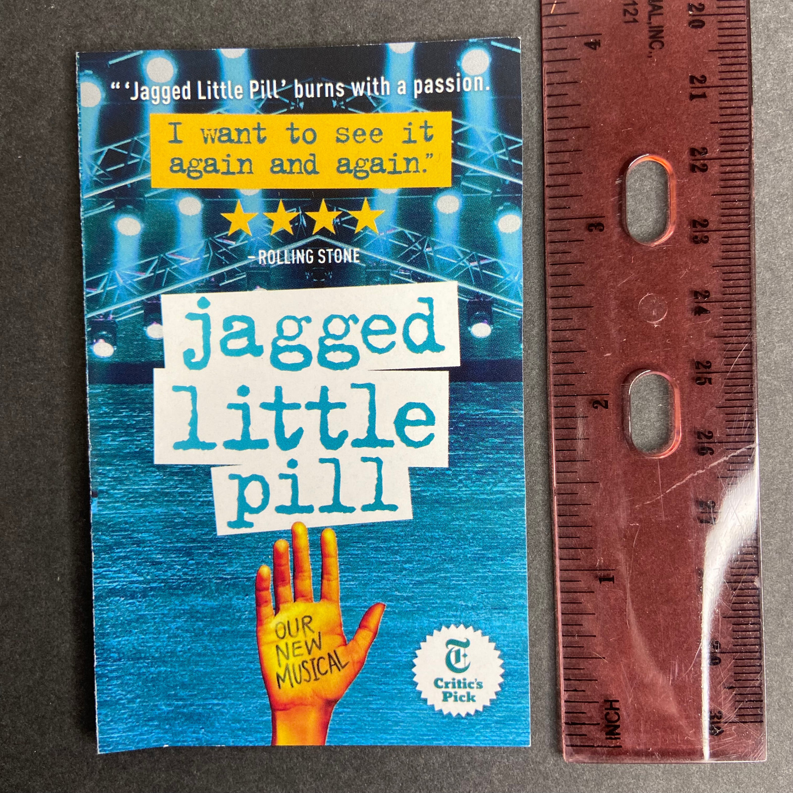 Jagged Little Pill Musical Promo Ad Flyer Handbill Pocket New York City Broadway