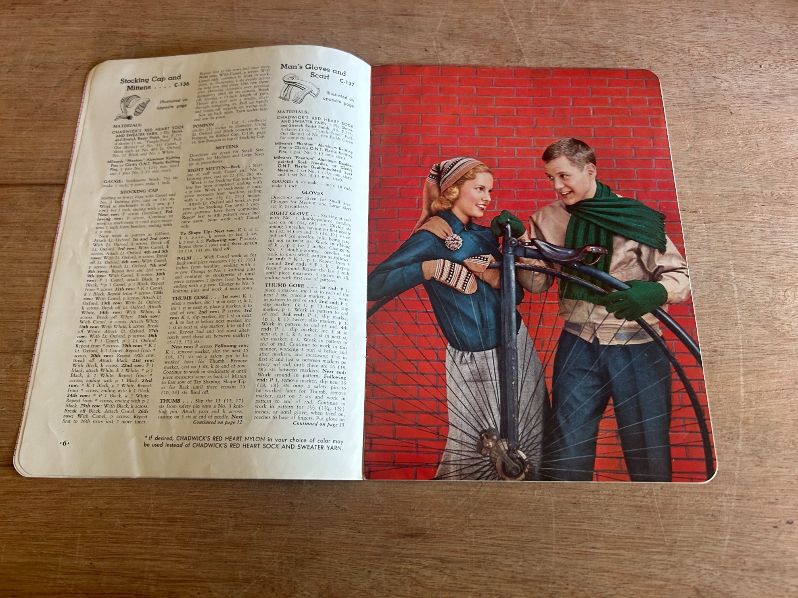 Chadwick’s Red Heart Yarns Catalog Accessories Booklet 1952 No. 290 Vintage