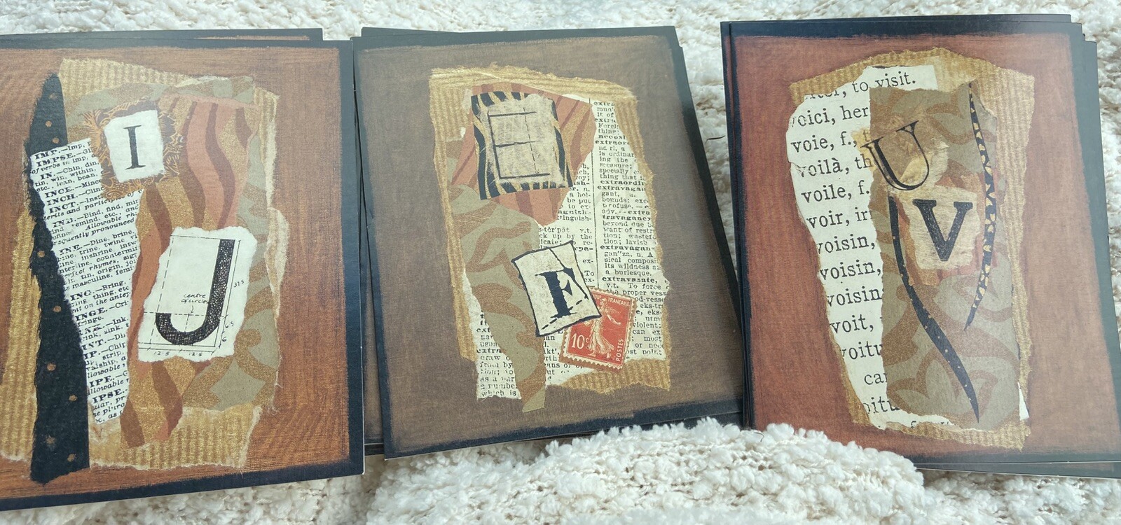 Two Women Boxing-Vintage RARE Handmade Notecard set w/Storage Box-set Of 20