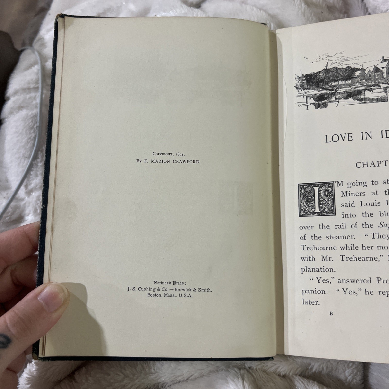 LOVE IN IDLENESS A Tale of Bar Harbor Maine 1894 1st Edition Illustrated