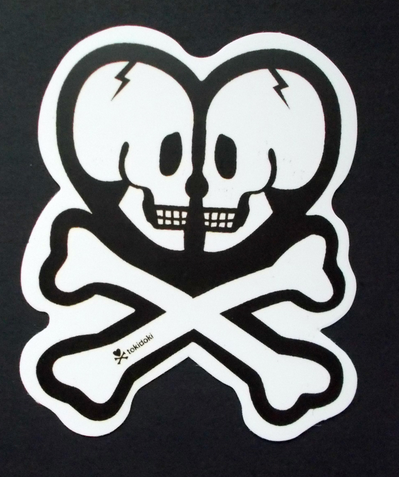 Sticker Decal Matte Look “Twin Skulls” Laptop, Notebook, Stickerbomb …