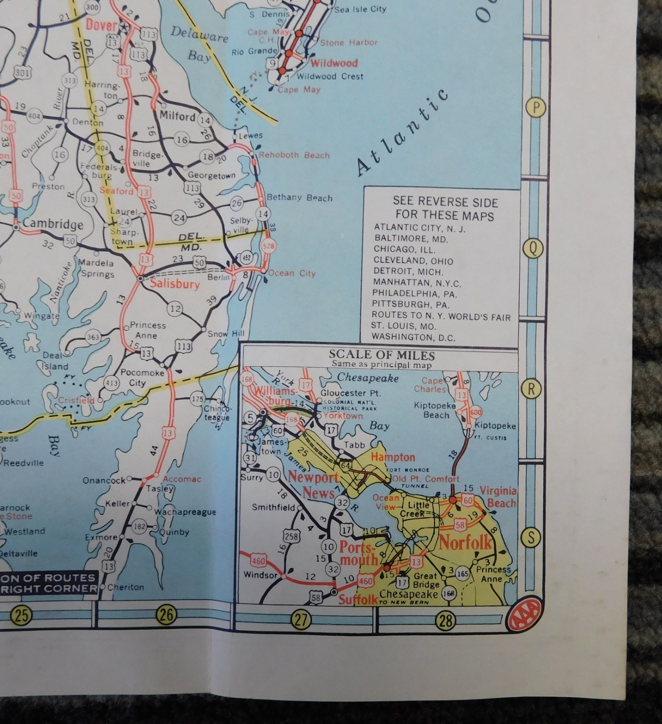 Vintage 1965-1966 AAA Northeastern United States Road Map Travel Route Planner