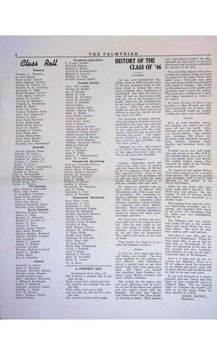 1946 Palmyra High School Yearbook NJ Commencement Program Palmyrian NJ School