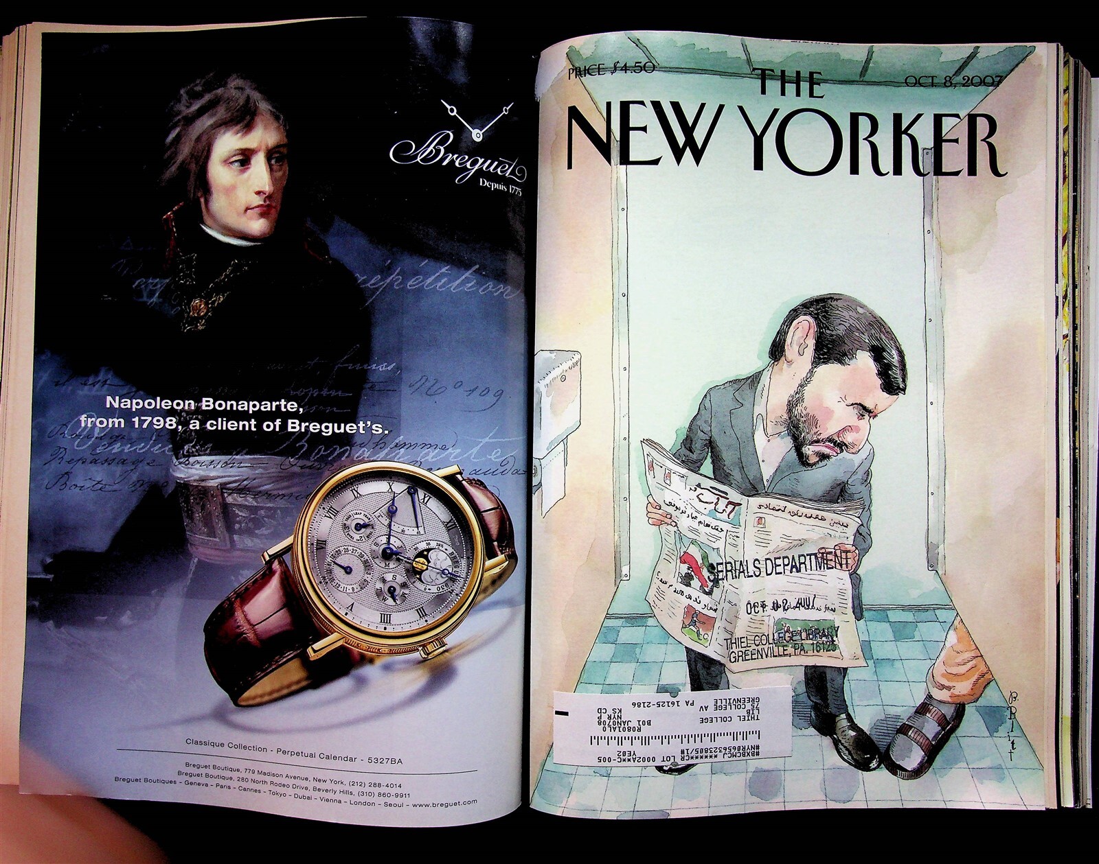 New Yorker Magazine Bound September To October 2007 Great Ads 8 Issues McCall