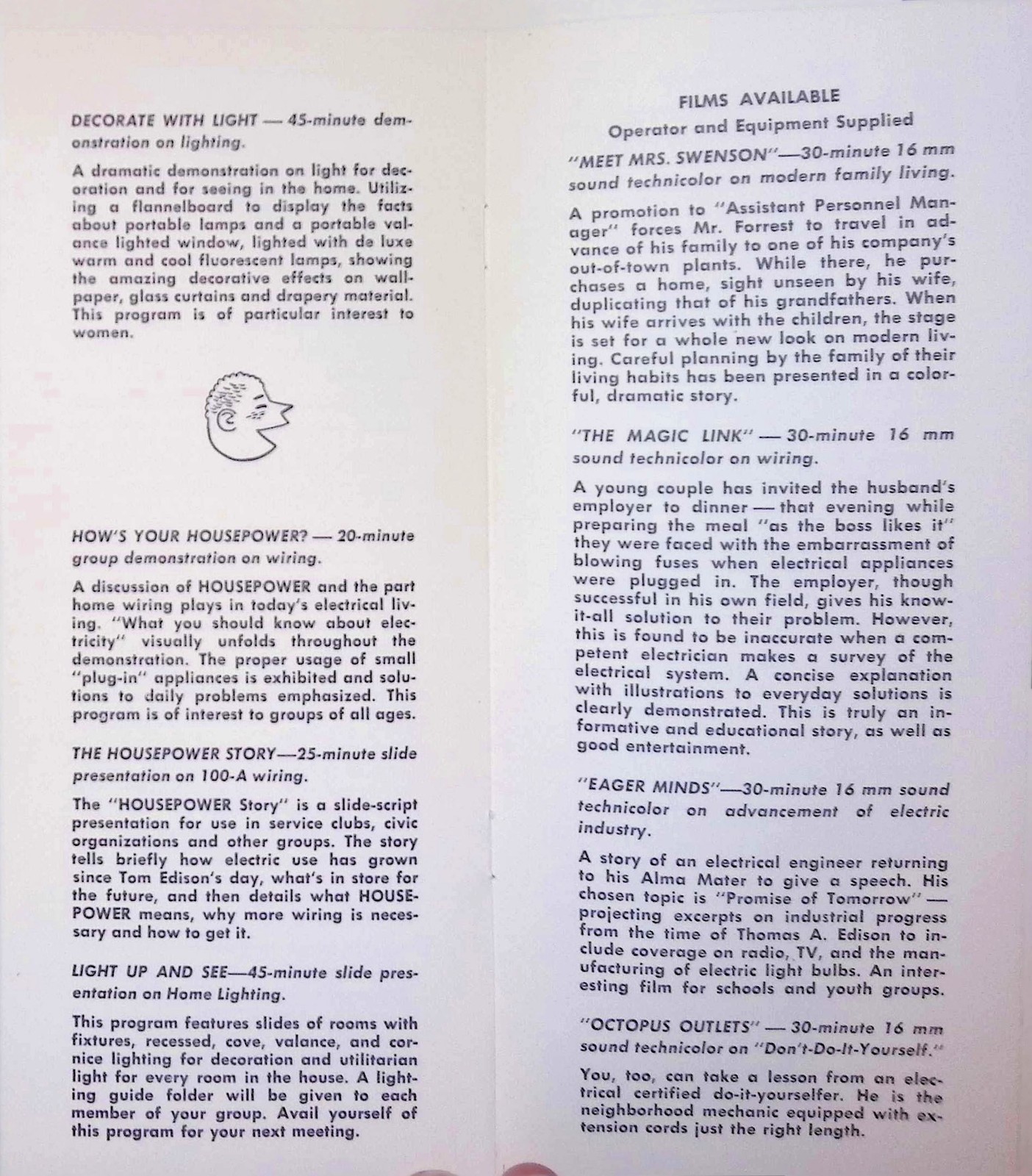 Philadelphia Electric Co Programs Brochure c1950s Mid-Century Type