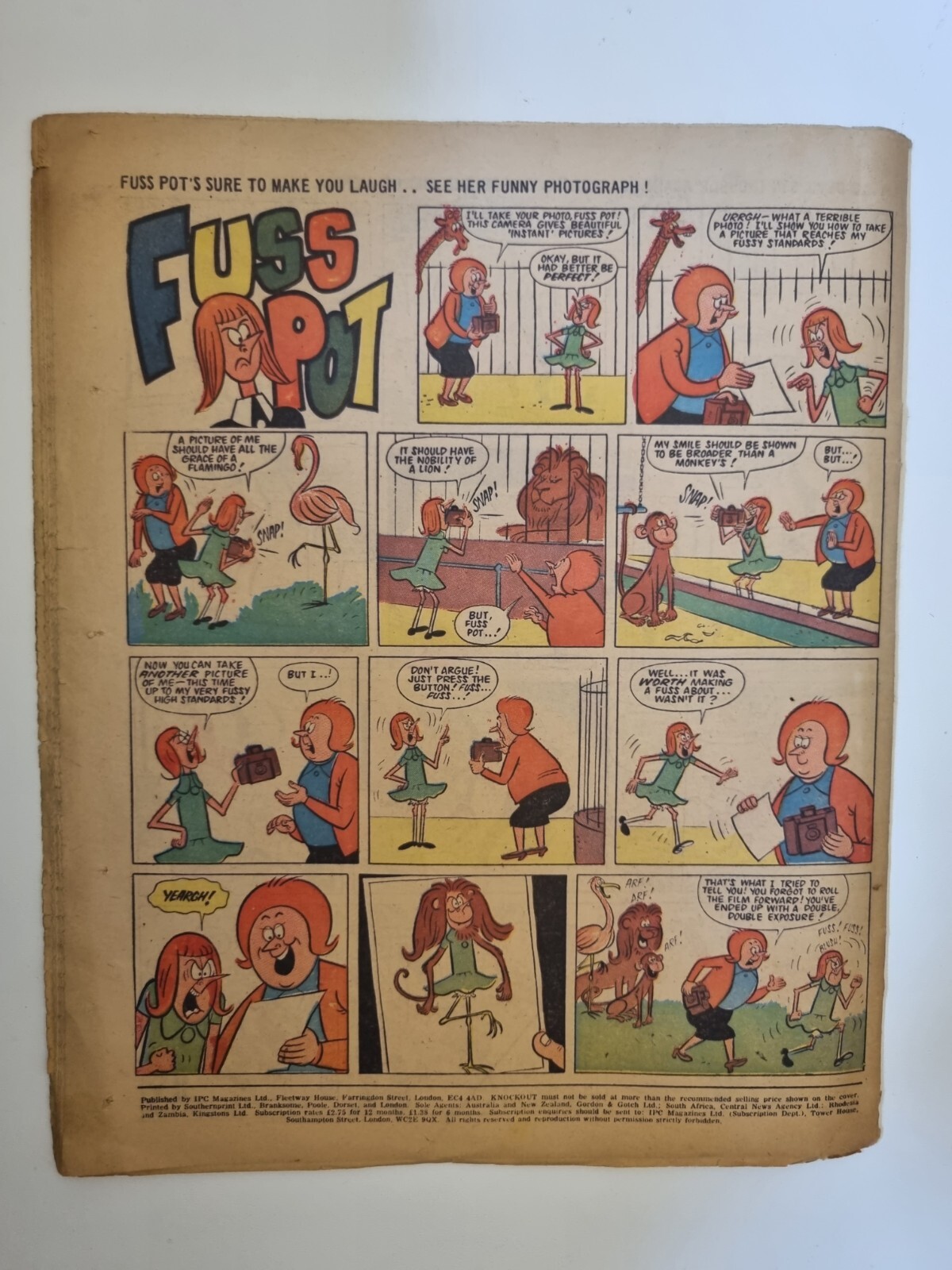 Knockout Comic IPC Magazines British Weekly Comic 21st October 1972