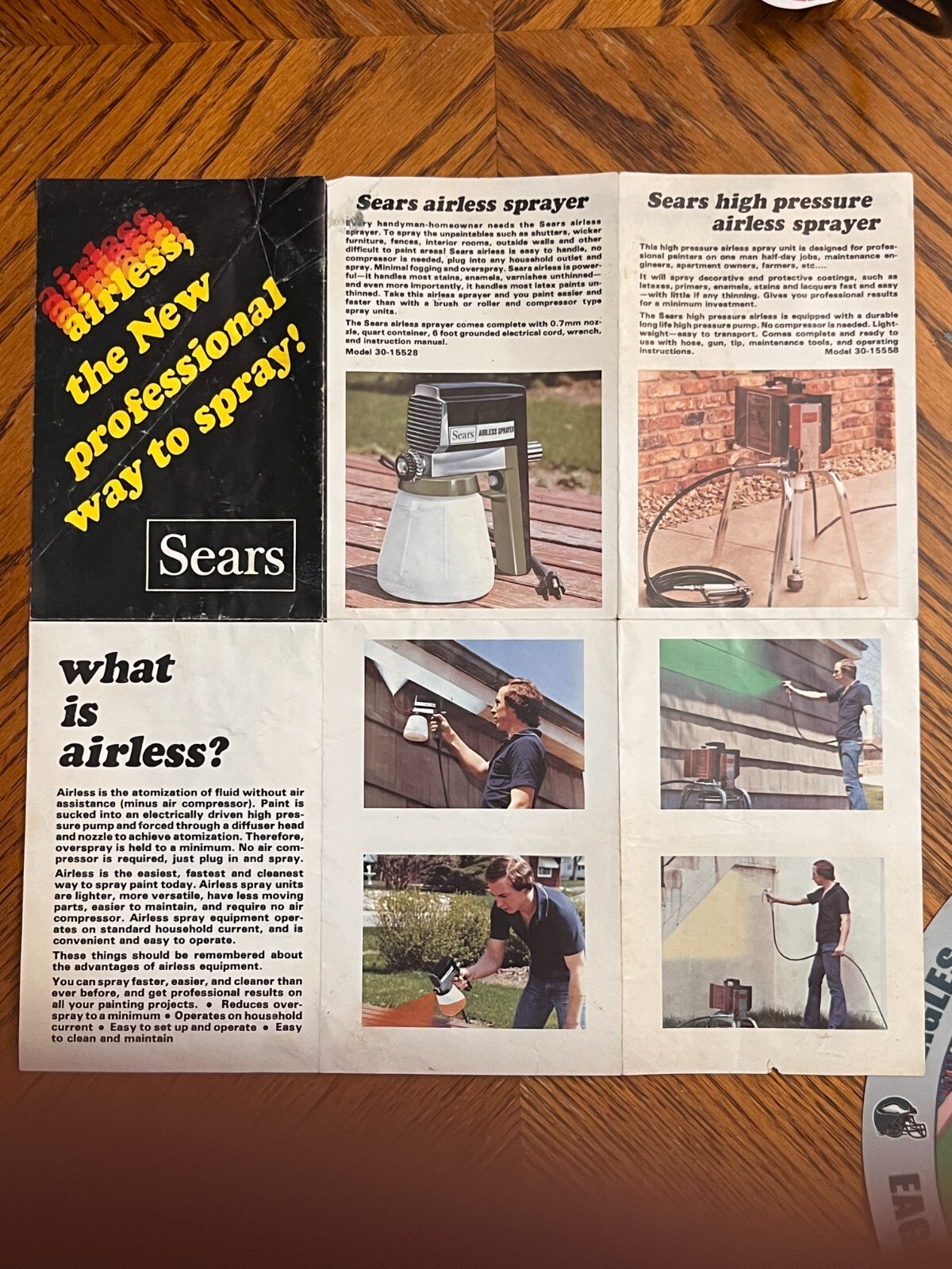 Sears Airless Sprayer Brochure 30-1528 1970s Paint Tool Catalog