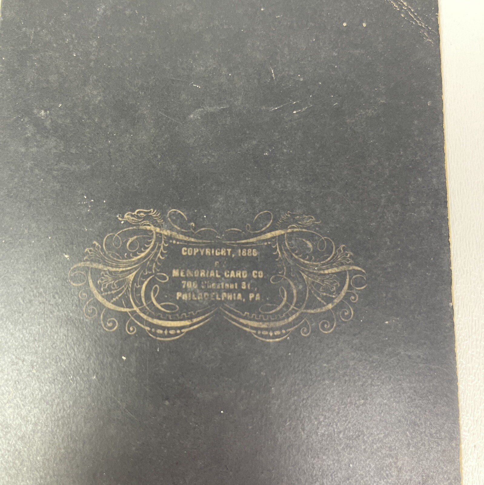 Funeral Remembrance Cabinet Card Pollis McWhorter Died 1887 Mortuary Card Morbid