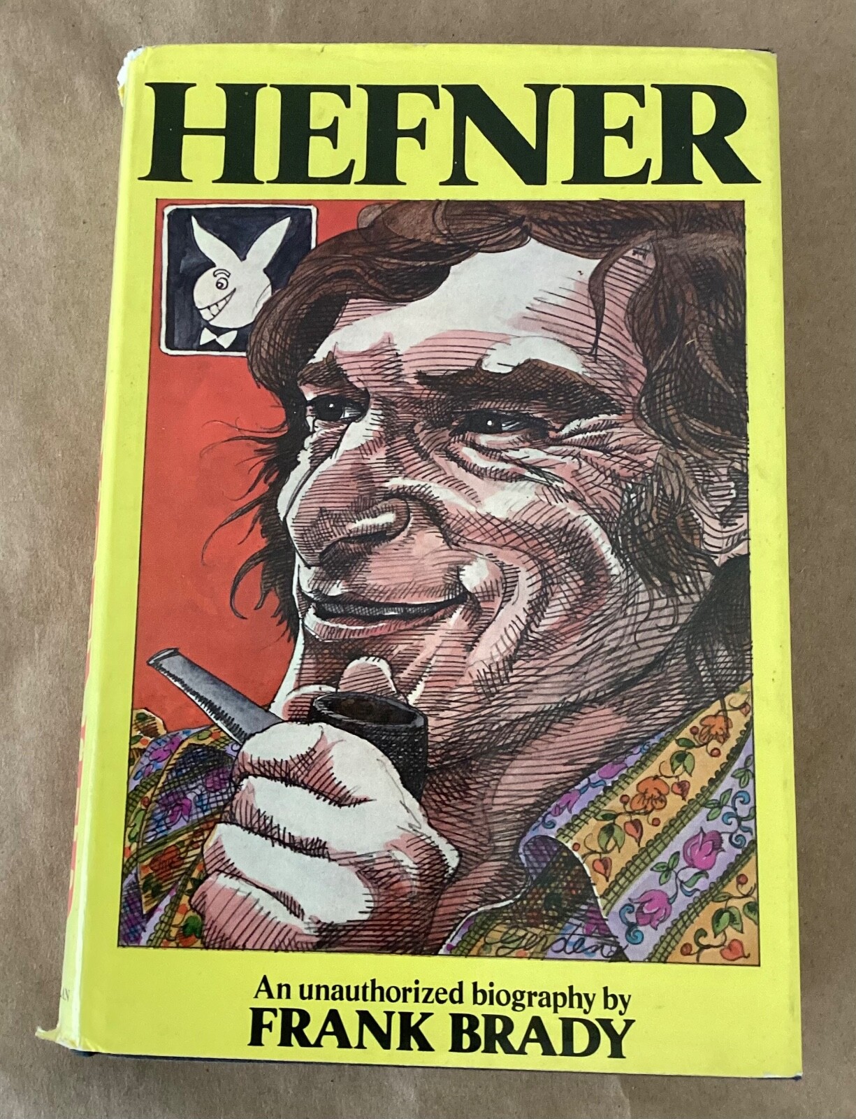 Hugh Hefner 1st edition Hardcover HCDJ 1974 biography book Frank Brady