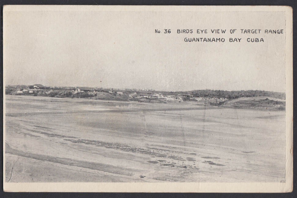 Birds Eye View of Target Range Guantanamo Bay Cuba card #36 ca 1900