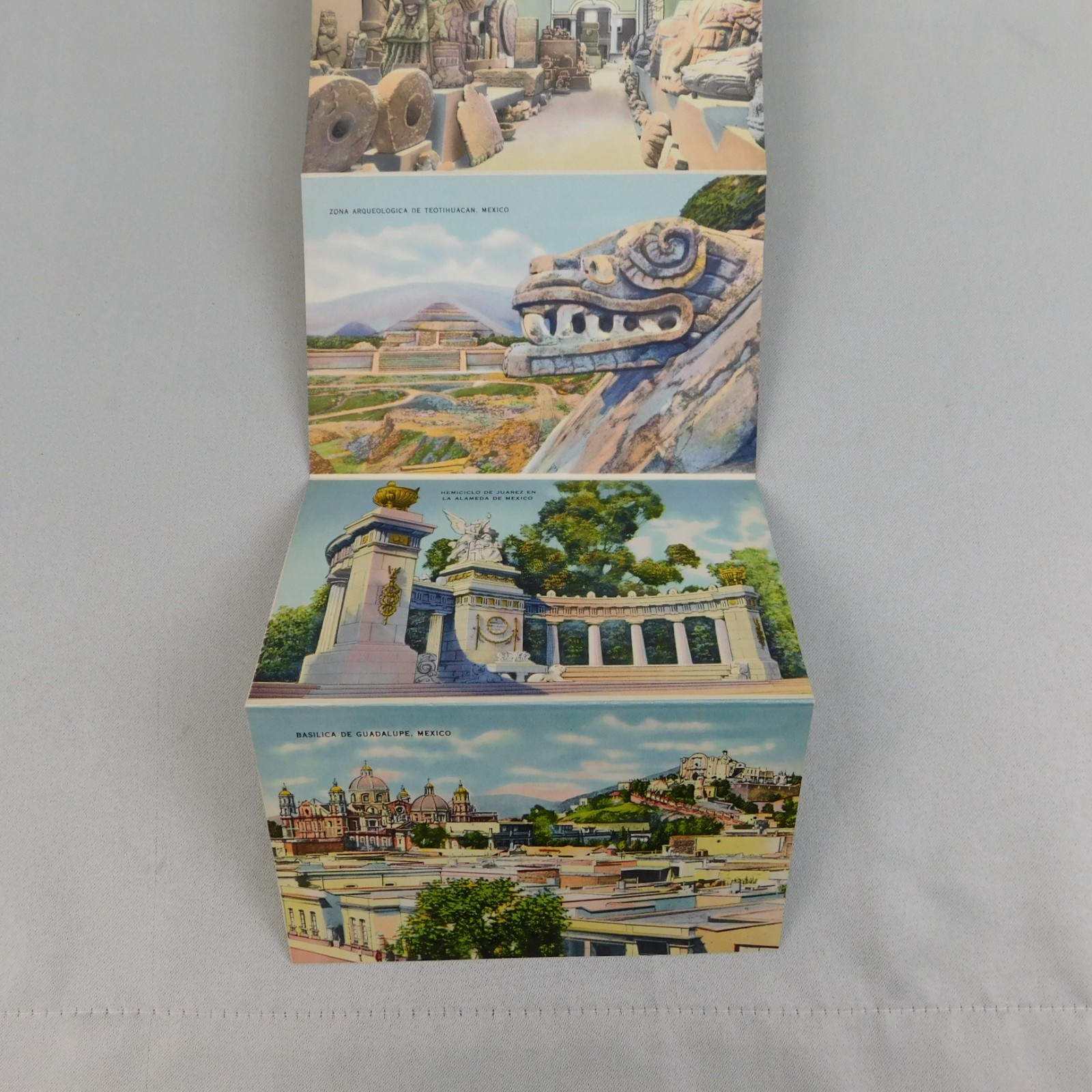 Vintage 30s 40s Views from Mexico Souvenir Photo Folder Postcard