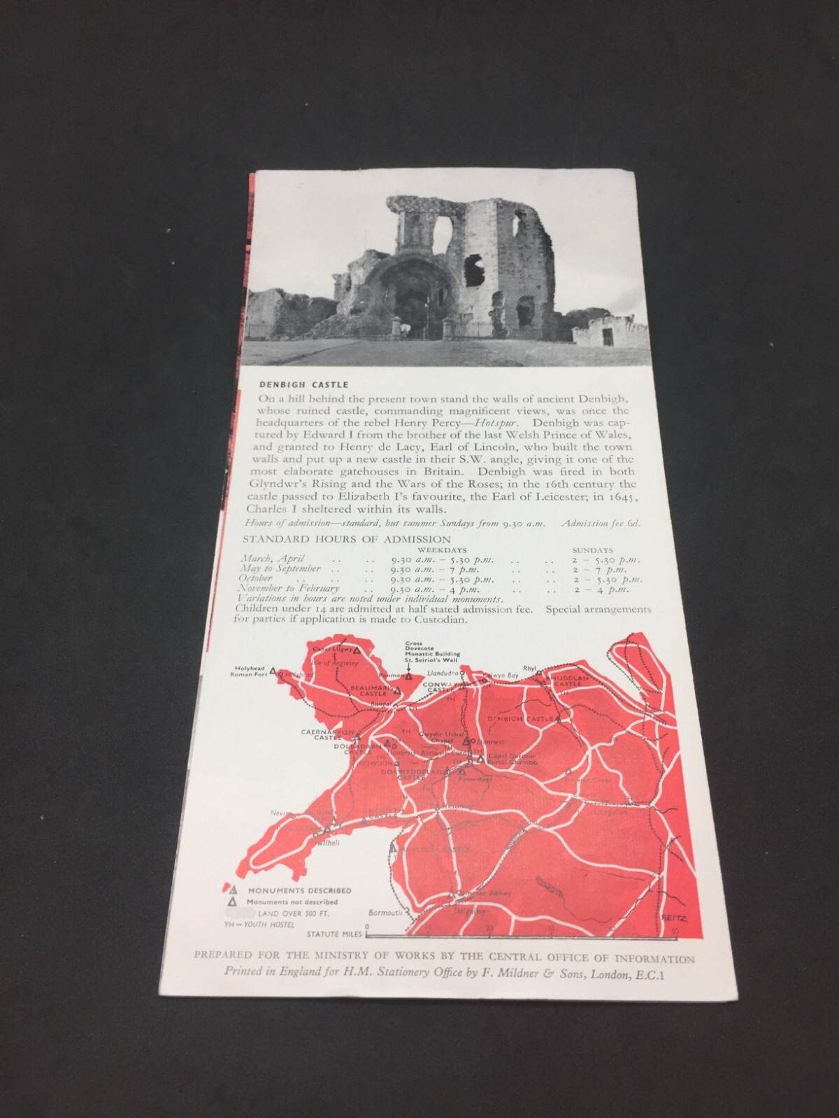 Vintage Brochure Snowdonia 8 United Kingdom Castles Photos 1950’s England Travel