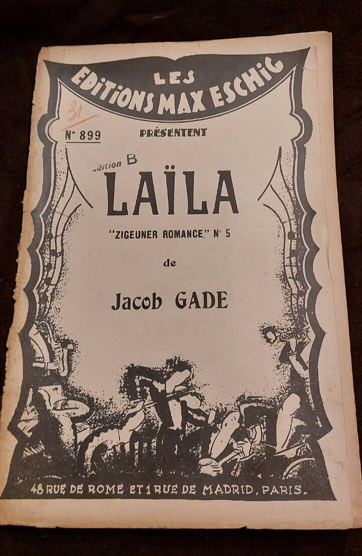 Laila Zigeuner Romance Jacob Gade Sheet Music
