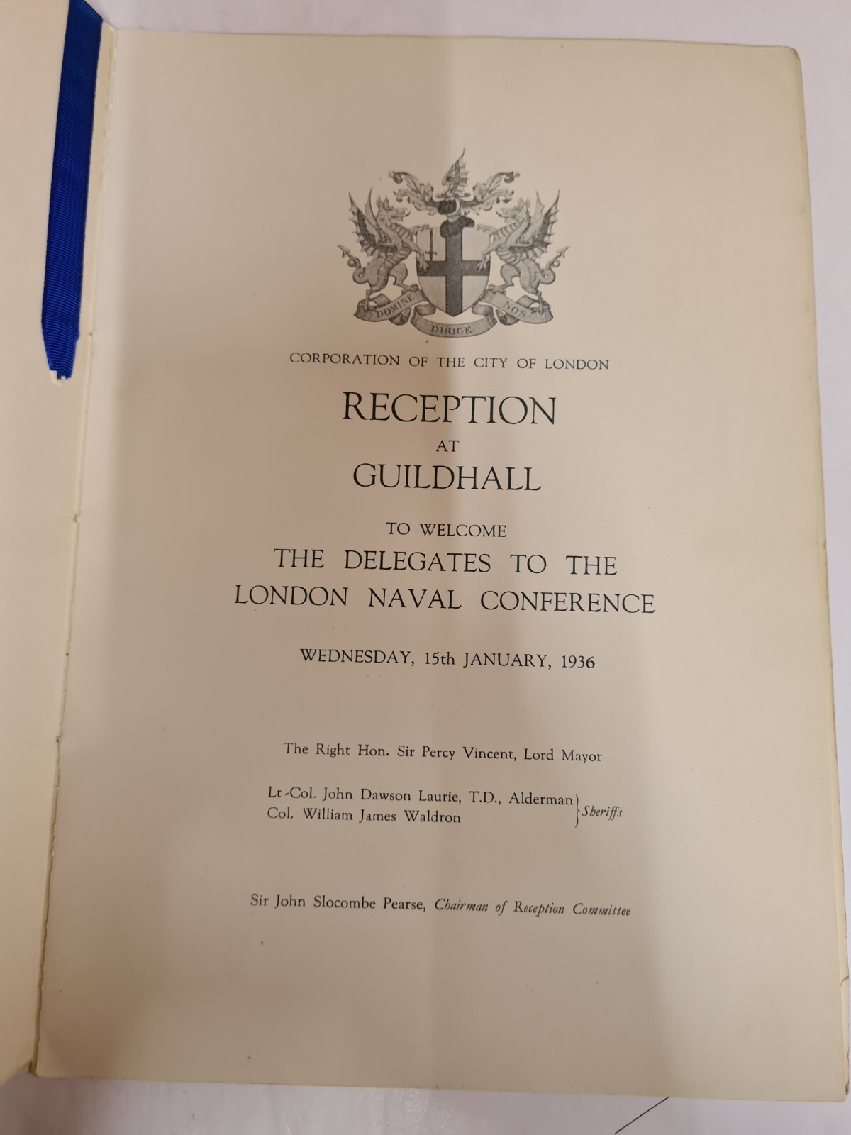 Vintage Collection x 6 London Guildhall Military Banquet / Reception Programmes