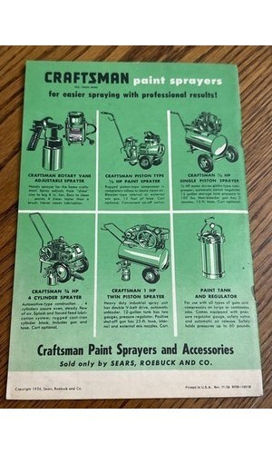 Craftsman Power Painting Spray Guide Sears DIY Handbook 1956 Home Decorating