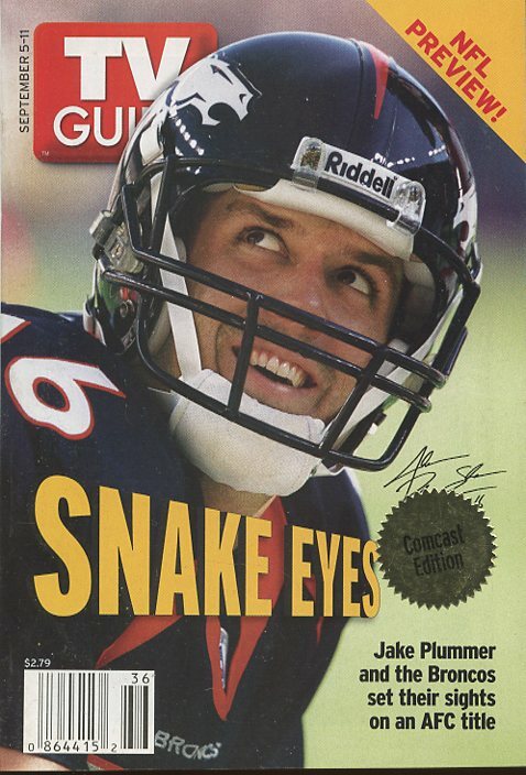 Denver Broncos Jake Plummer NFL Regional Edition TV Guide Sept 5 2004 M717
