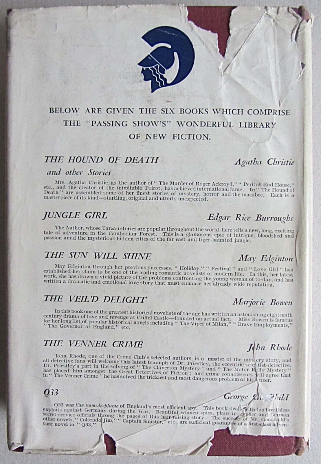 JUNGLE GIRL~EDGAR RICE BURROUGHS~ODHAMS PRESS LTD~1st PROMO EDITION~1933~UK~HCDJ